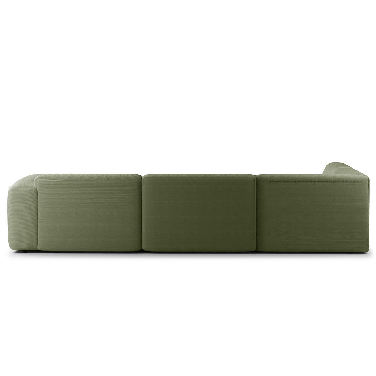3-SITZER ECKSOFA mit Recamiere - Dunkelgrün/Schwarz, Kunststoff/Textil (295/231cm) - home24