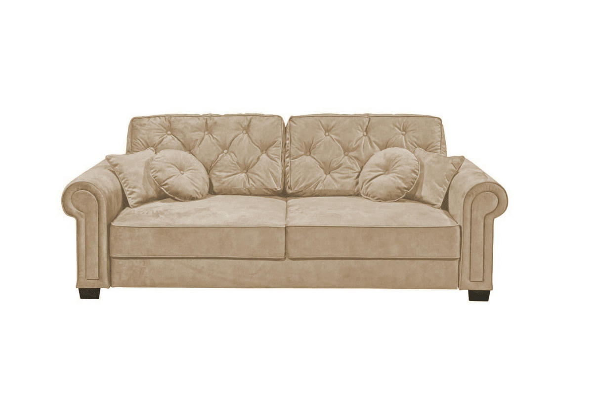 2-SITZER mit Schlaffunktion und Bettkasten - Beige/Bernsteinfarben, Kunststoff/Textil (252/102/115cm) - ed exciting design