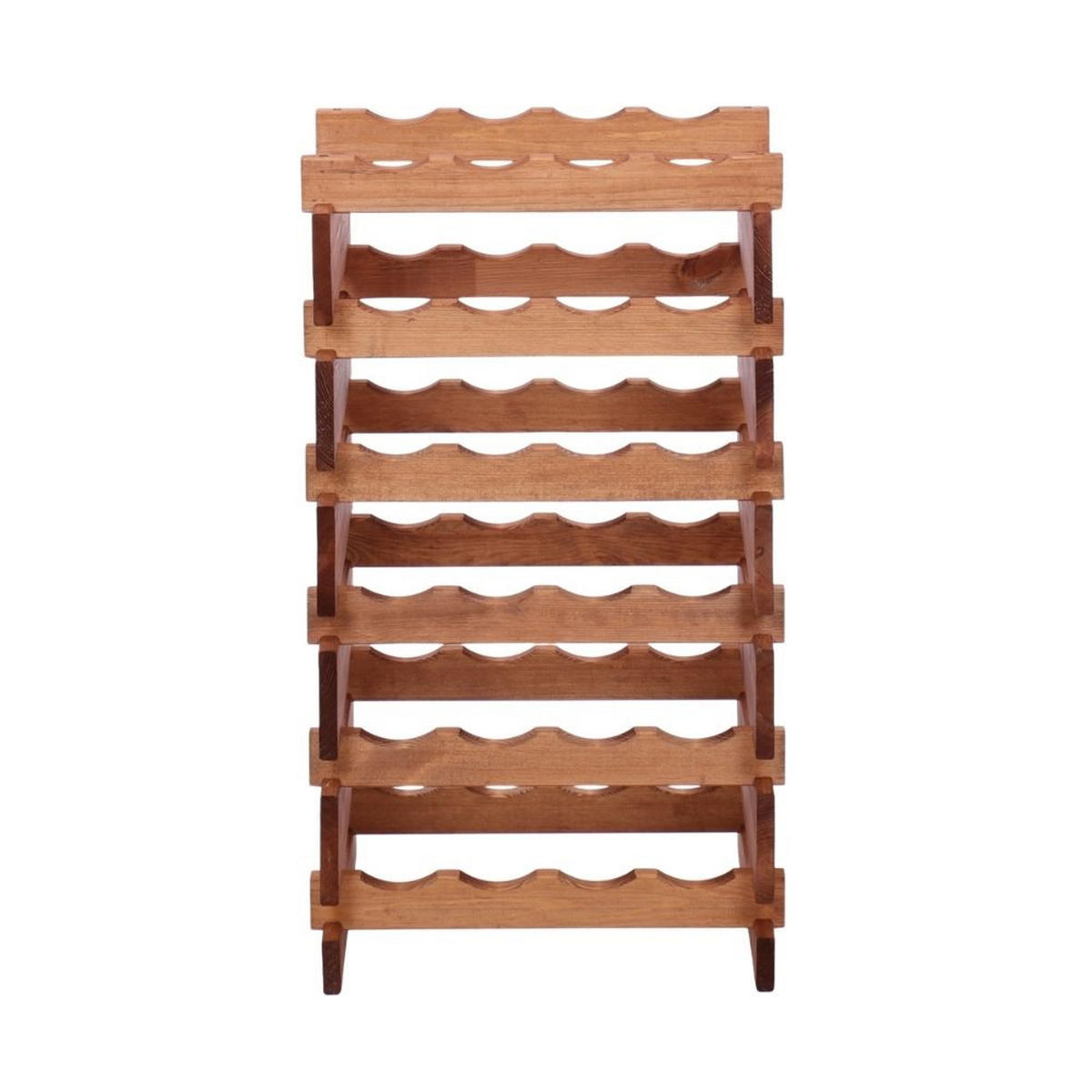WEINREGAL VINOTECA FLEX PRO HxBxT 79x46x28cm 24 Flaschen auf 6 Ebenen Braun geölt - Braun, Holz (46/79/28cm) - PROREGAL