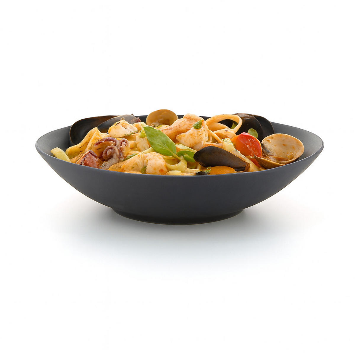 SUPPENSCHÜSSEL / COUPTELLER EQUINOXE 24 cm Gusseisener optik - Schwarz, Keramik (24cm) - Revol Porcelaine France