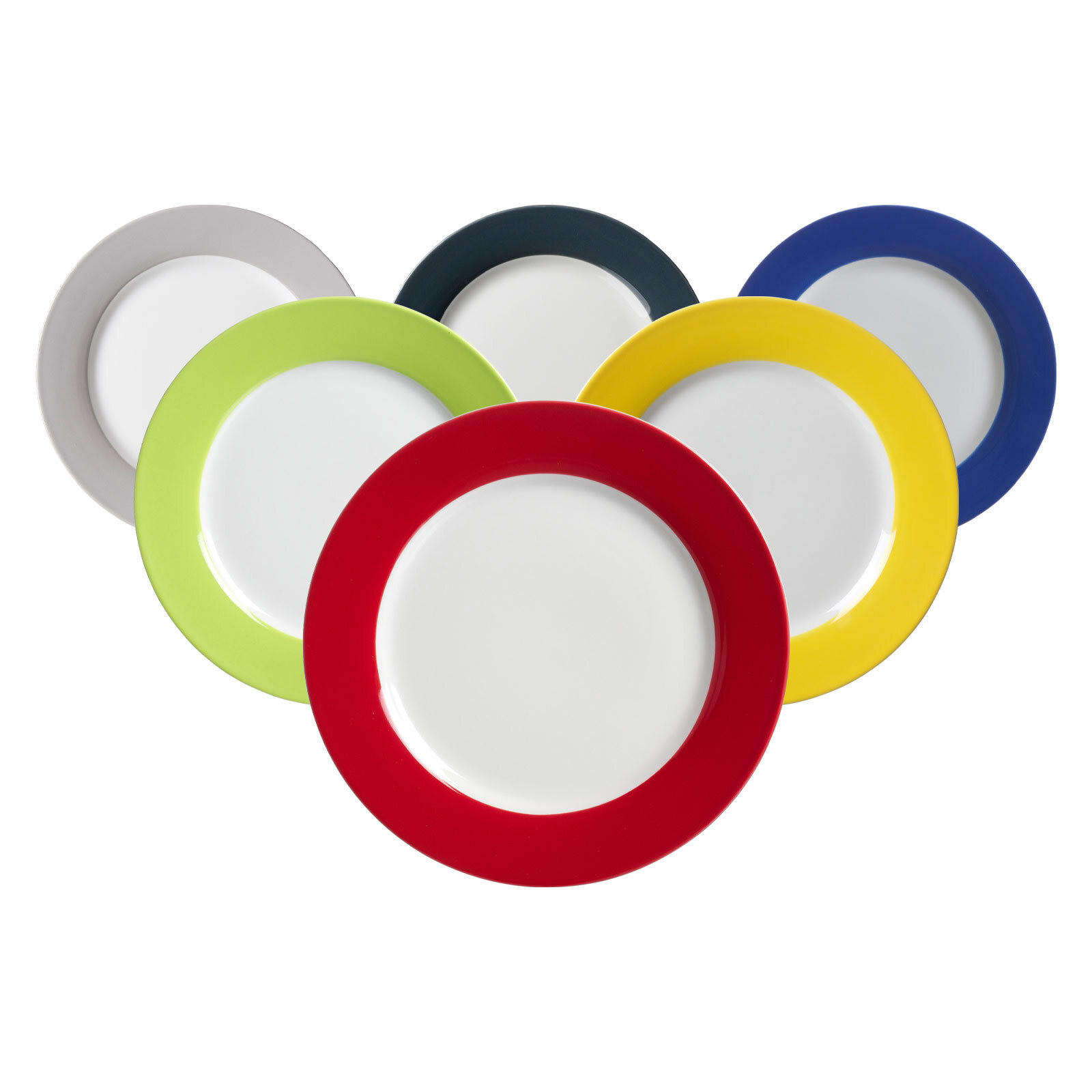 DESSERTTELLER Doppio bunt ø 20,5 cm 6er Set - Multicolor, Keramik (20.5cm) - Ritzenhoff Breker