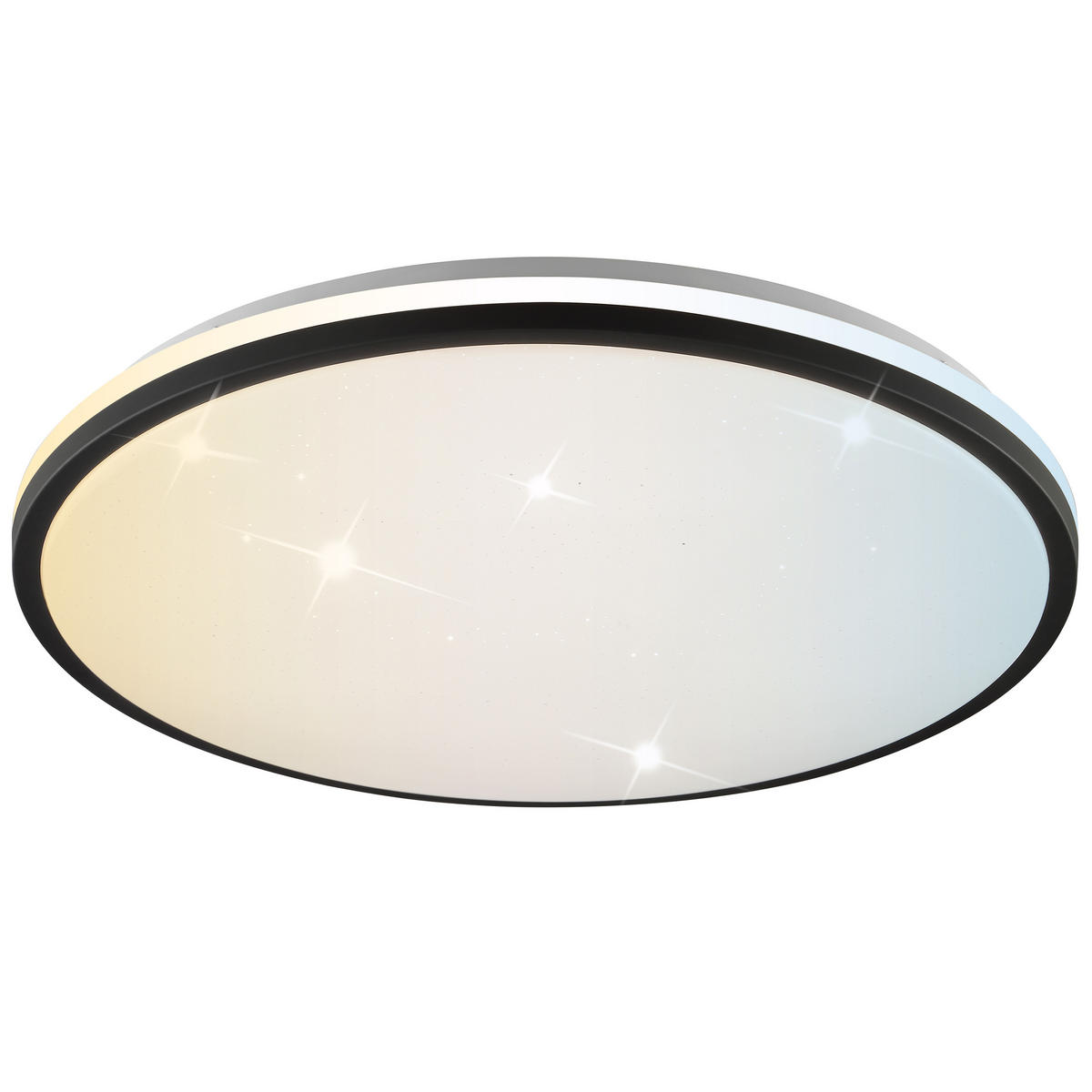 LED DECKENLEUCHTE Taya Schwarz/Weiß 49,5/49,5/9,5 cm - Multicolor, Kunststoff (49.5/49.5/9.5cm) - Brilliant