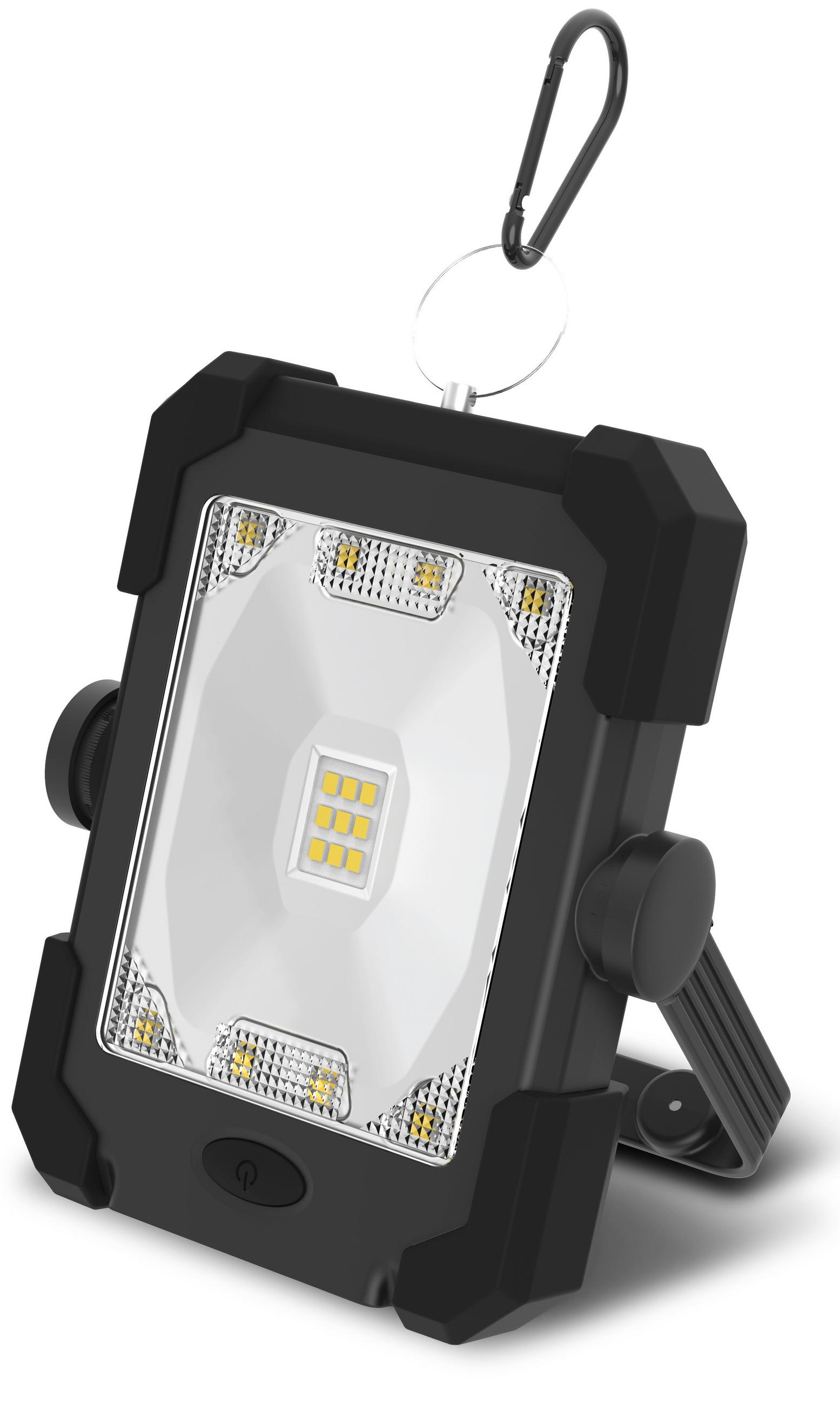 SOLAR-AKKU-OUTDOOR-ARBEITSLEUCHTE - vielseitige Campingleuchte mit Powerbank und LED Strahler für Nachtgebrauch, 2er-Set - Schwarz, Kunststoff (3.5/12.6/16.6cm) - Northpoint