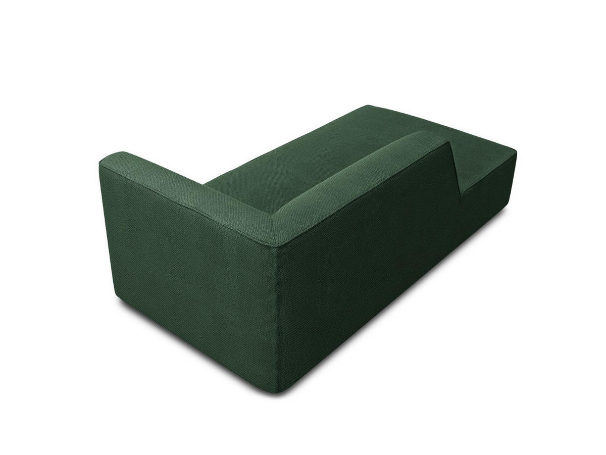 CHAISELONGUE links Ruby aus strukturiertem Stoff grün - Grün, Textil (180/69/93cm) - Micadoni