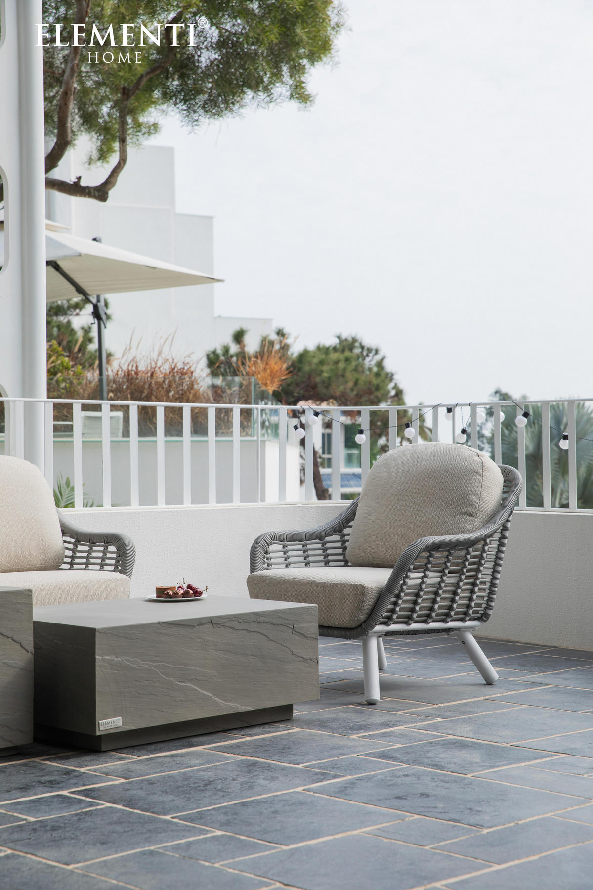 COUCHTISCH COLORADO aus GF-Beton Rechteck, Wetterbeständig, 86x66x36 cm - Grau, Naturmaterialien (86/66/36cm) - Elementi