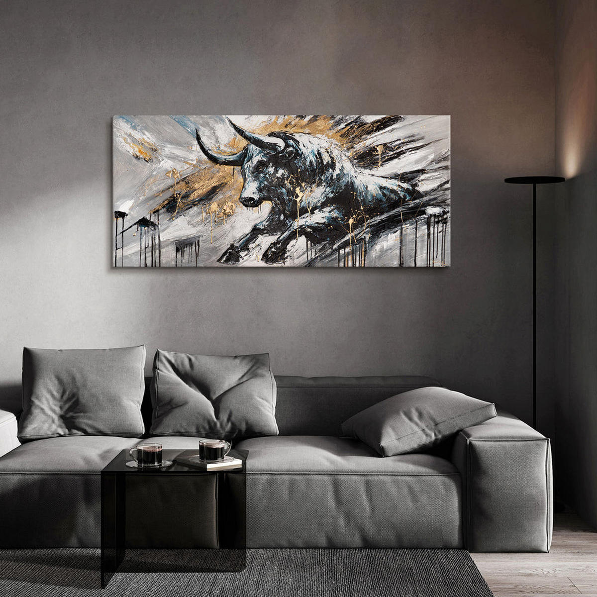 GEMÄLDE Kraft des Geistes auf Keilrahmen 115x50 cm - Multicolor, Holz (115/50cm) - YS-art gallery