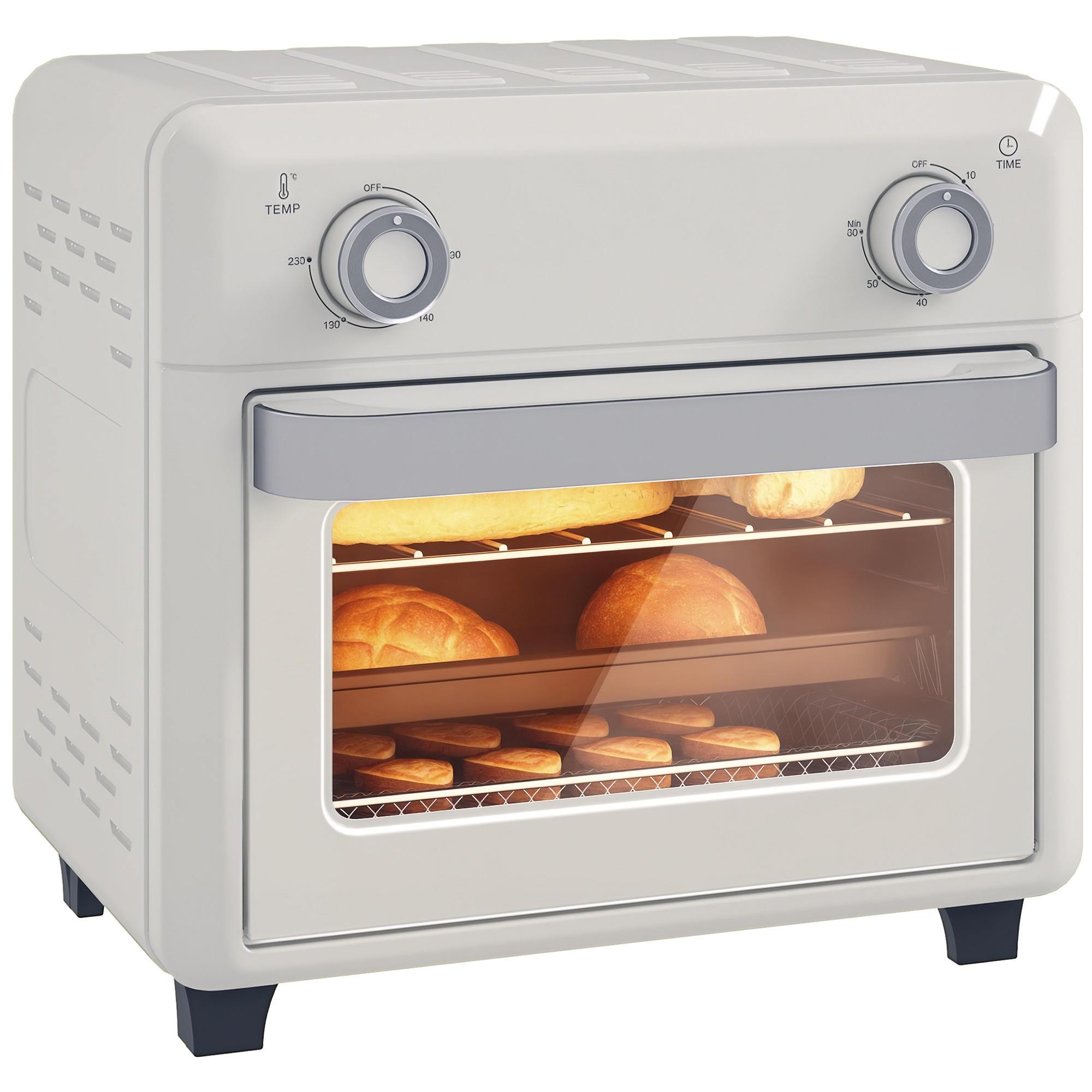 HEISSLUFTFRITTEUSE DE-17435 10L, 1000W mit Temperaturregelung - Creme, Metall (27.2/29.8/32cm) - ComfortXL