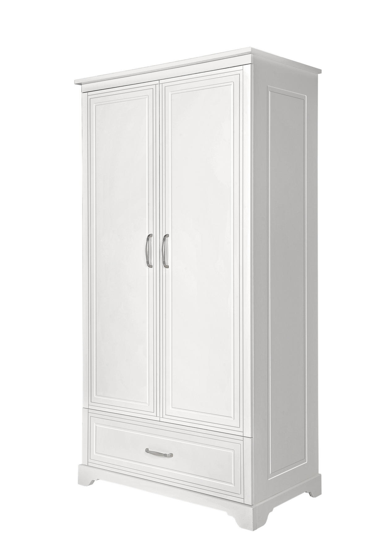 KINDERKLEIDERSCHRANK Melody_2, 2-türig – ideal für das Kinderzimmer - Weiß, Holzwerkstoff (98/180/53cm) - RAUMHIRSCH FURNITURE