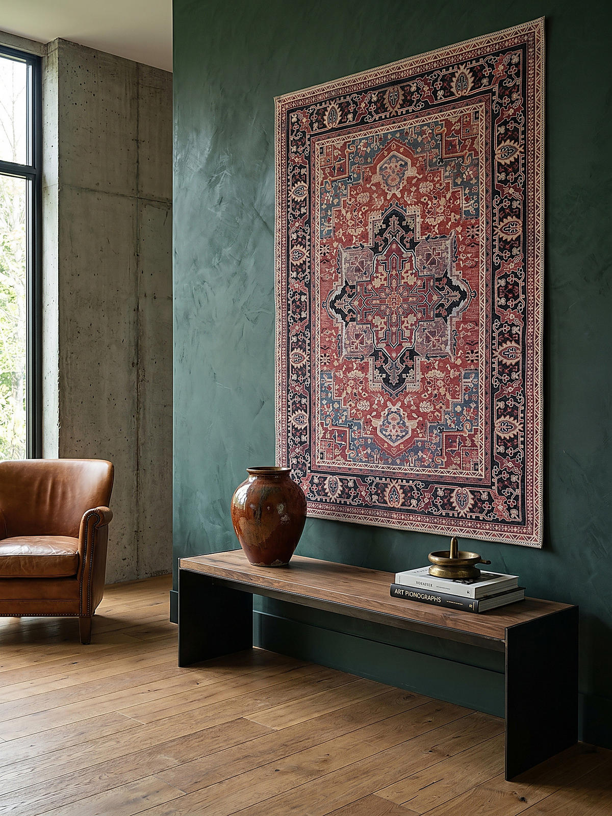 TEPPICH Waschbar HALD, klassisch im Vintage-Stil, Rot, 120 x 170 cm - Rot, Textil (170/120cm) - KADIMA DESIGN