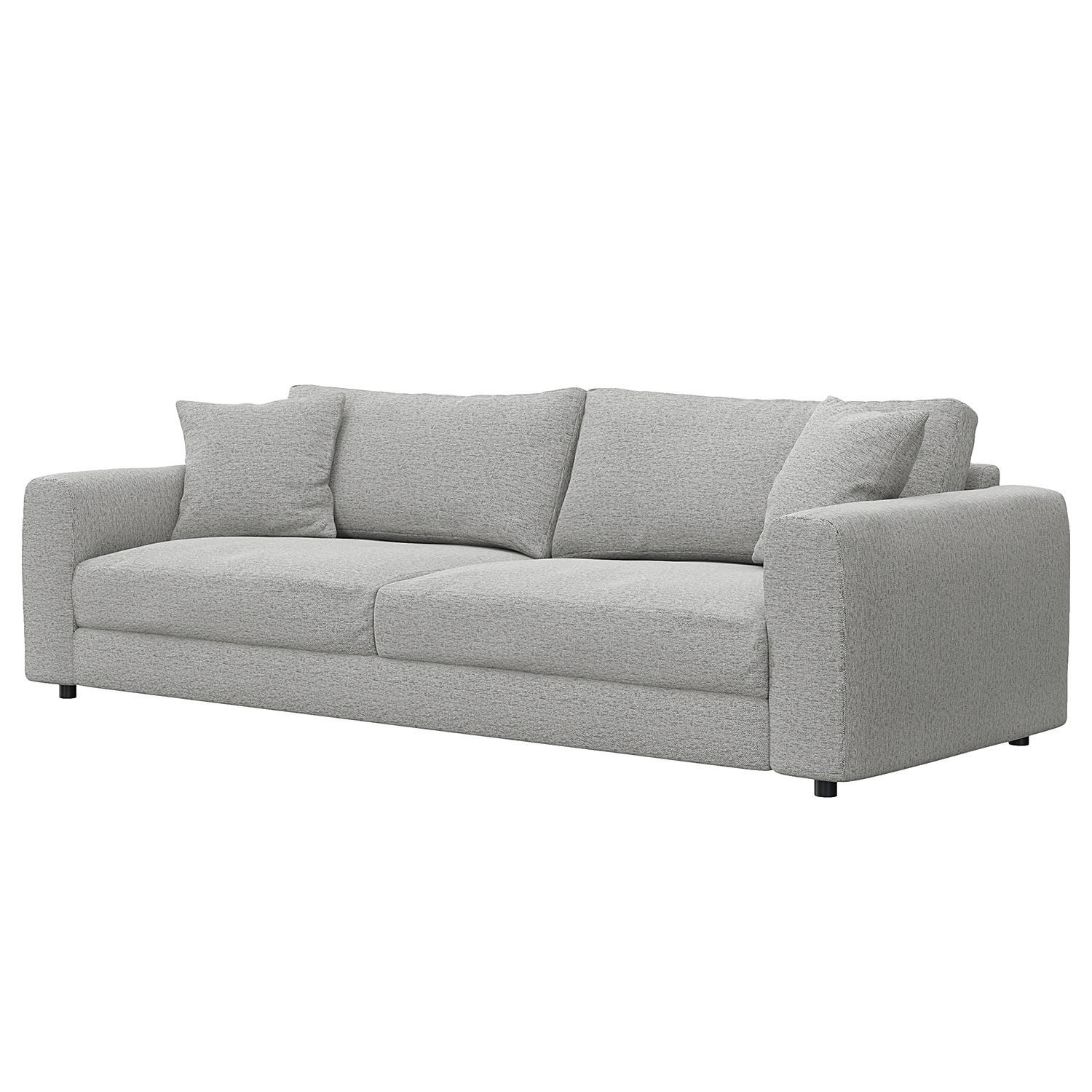 3-SITZER SOFA - Schwarz/Hellblau, Holz/Kunststoff (238/79/106cm) - home24