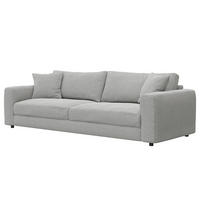 3-SITZER SOFA - Schwarz/Hellblau, Holz/Kunststoff (238/79/106cm) - home24