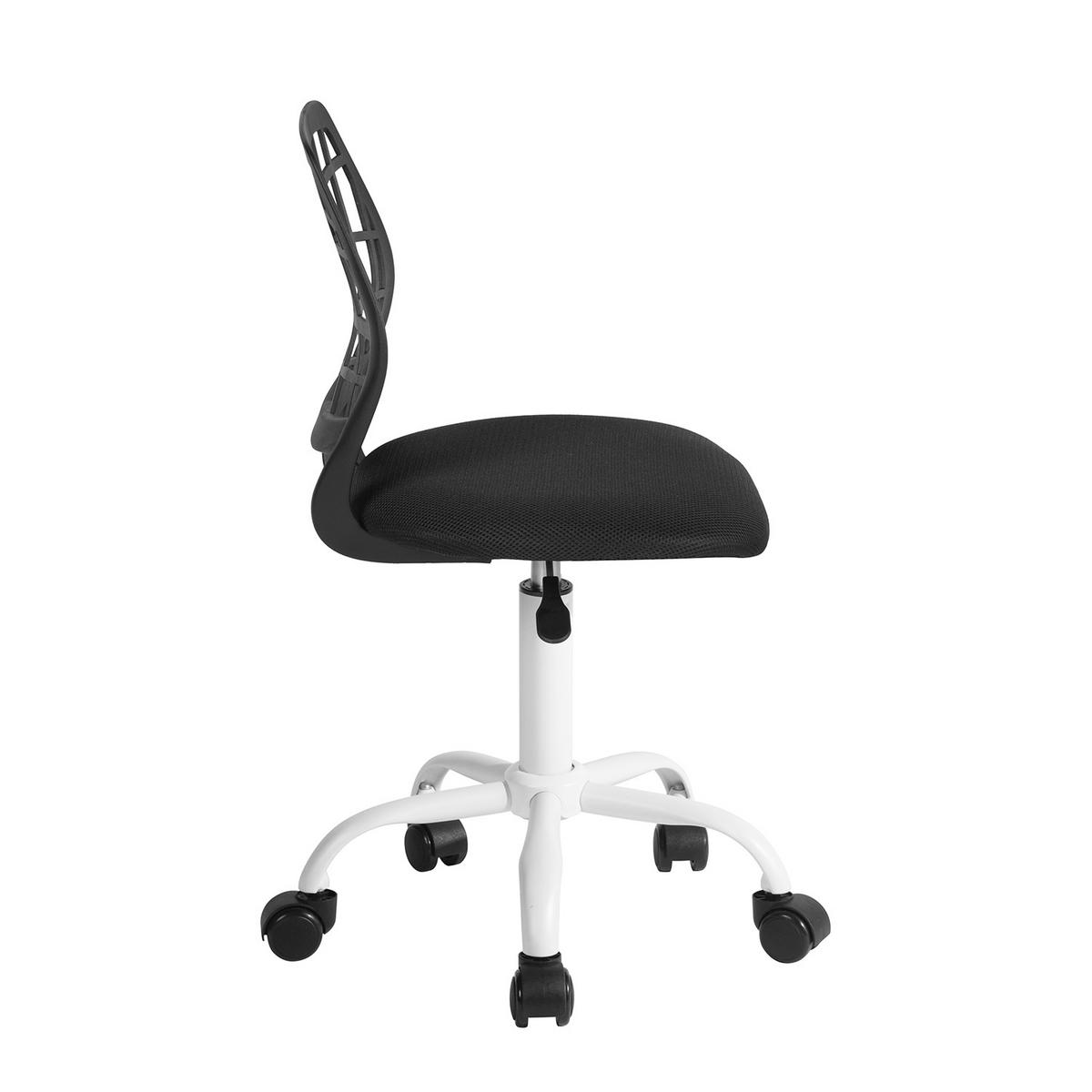 DREHSTUHL Schwarz - Schwarz/Weiß, Metall (38/85/39cm) - Urban Meuble