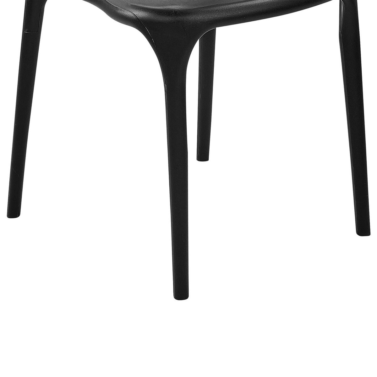 GARTENSTÜHLE 4er-Set Kunststoff schwarz Gubbio - Schwarz, Kunststoff (50/76/49cm) - Beliani