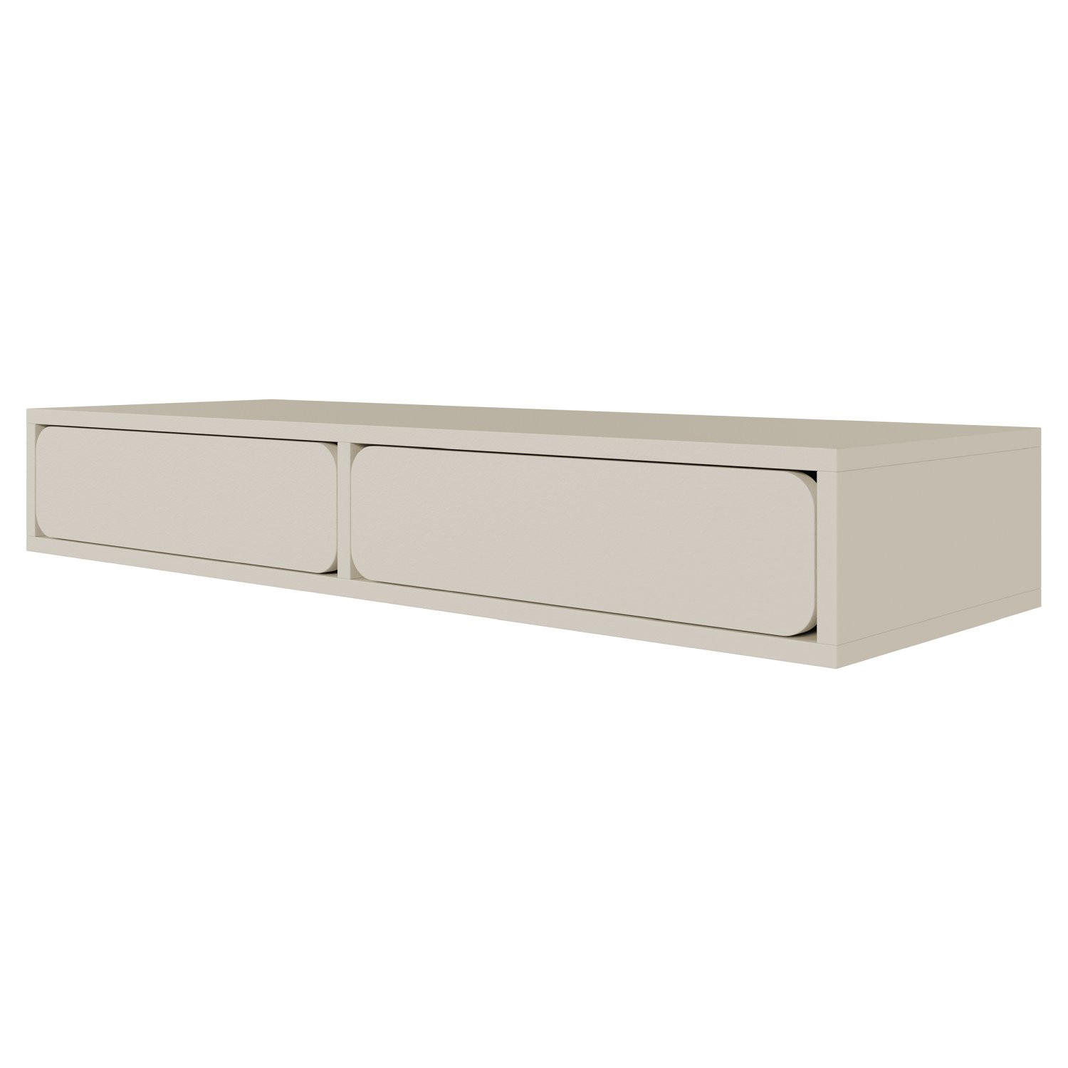 SCHMINKTISCH Wuwu Greige 110 cm - Taupe, Holzwerkstoff (35/110/17cm) - Selsey