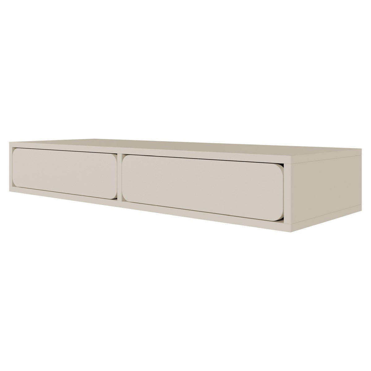 SCHMINKTISCH Wuwu Greige 110 cm - Taupe, Holzwerkstoff (35/110/17cm) - Selsey