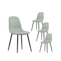 ESSZIMMERSTUHL Ellis Grün 43 cm x 87 cm 4er-Set - Schwarz/Grün, Textil (43/87/54cm) - Klast Home