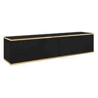 TV-HÄNGEBOARD Mucalma Schwarze 135 cm - Schwarz, Holzwerkstoff (135/30/32cm) - Selsey