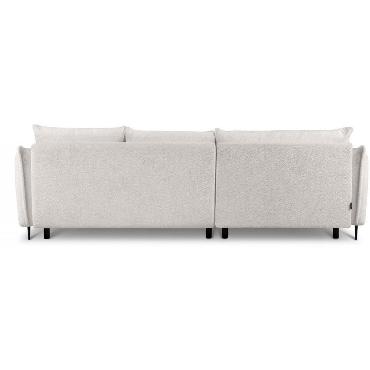 ECKSCHLAFSOFA Bari links beige - Beige/Schwarz, Textil (276/158cm) - Beautysofa