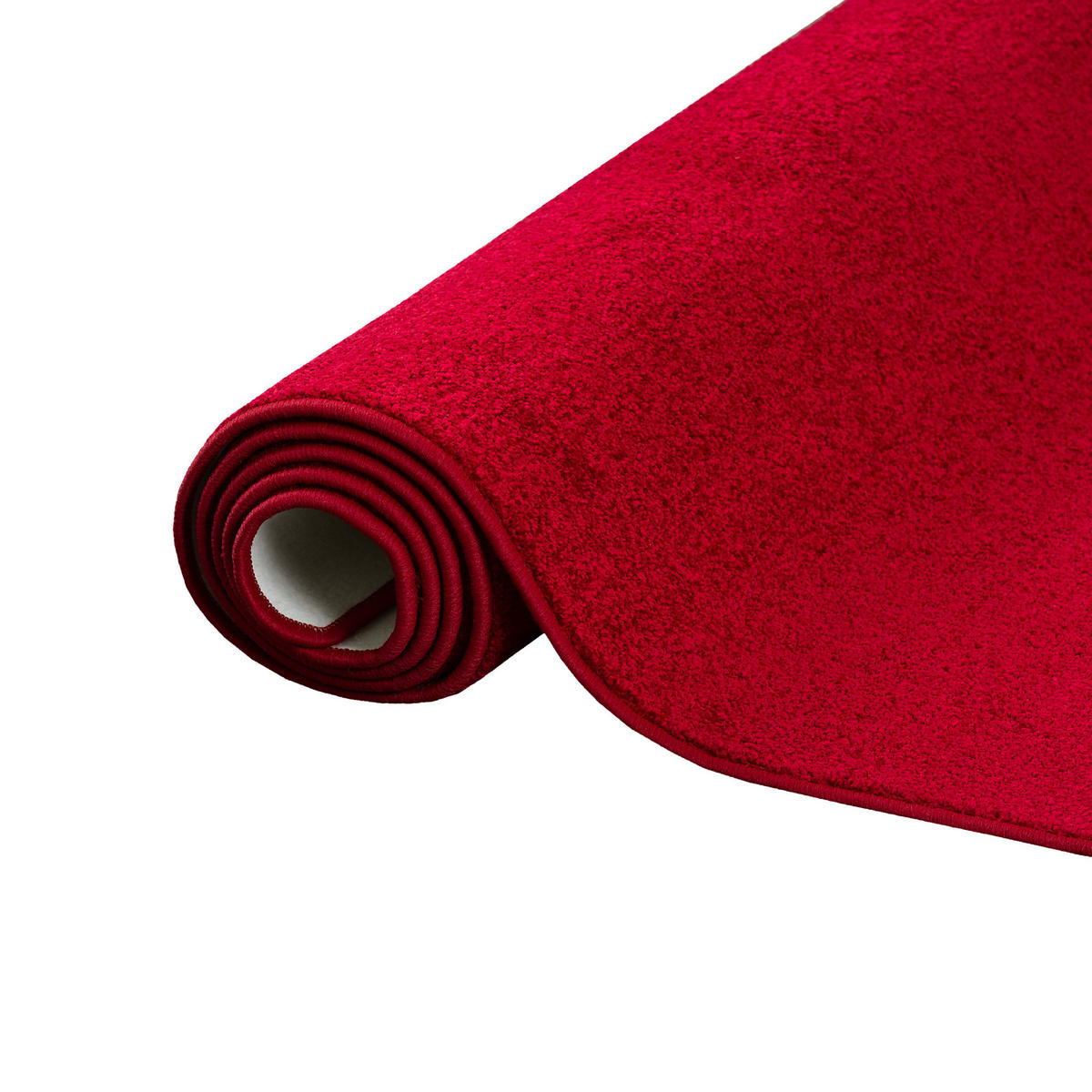 HOCHFLOR VELOURS TEPPICH LUNA - Rot, Textil (200/200cm) - Snapstyle