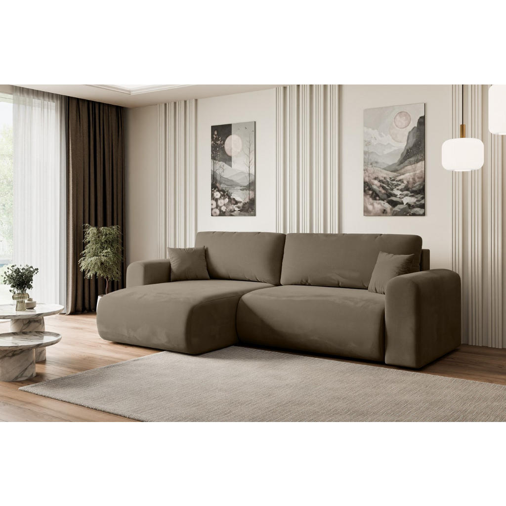 Thumbnail - Altdecor Ecksofa, Braun, Textil, 4-Sitzer, L-Form, 272x145 cm, Wohnzimmer, Sofas & Couches, Wohnlandschaften, Ecksofas