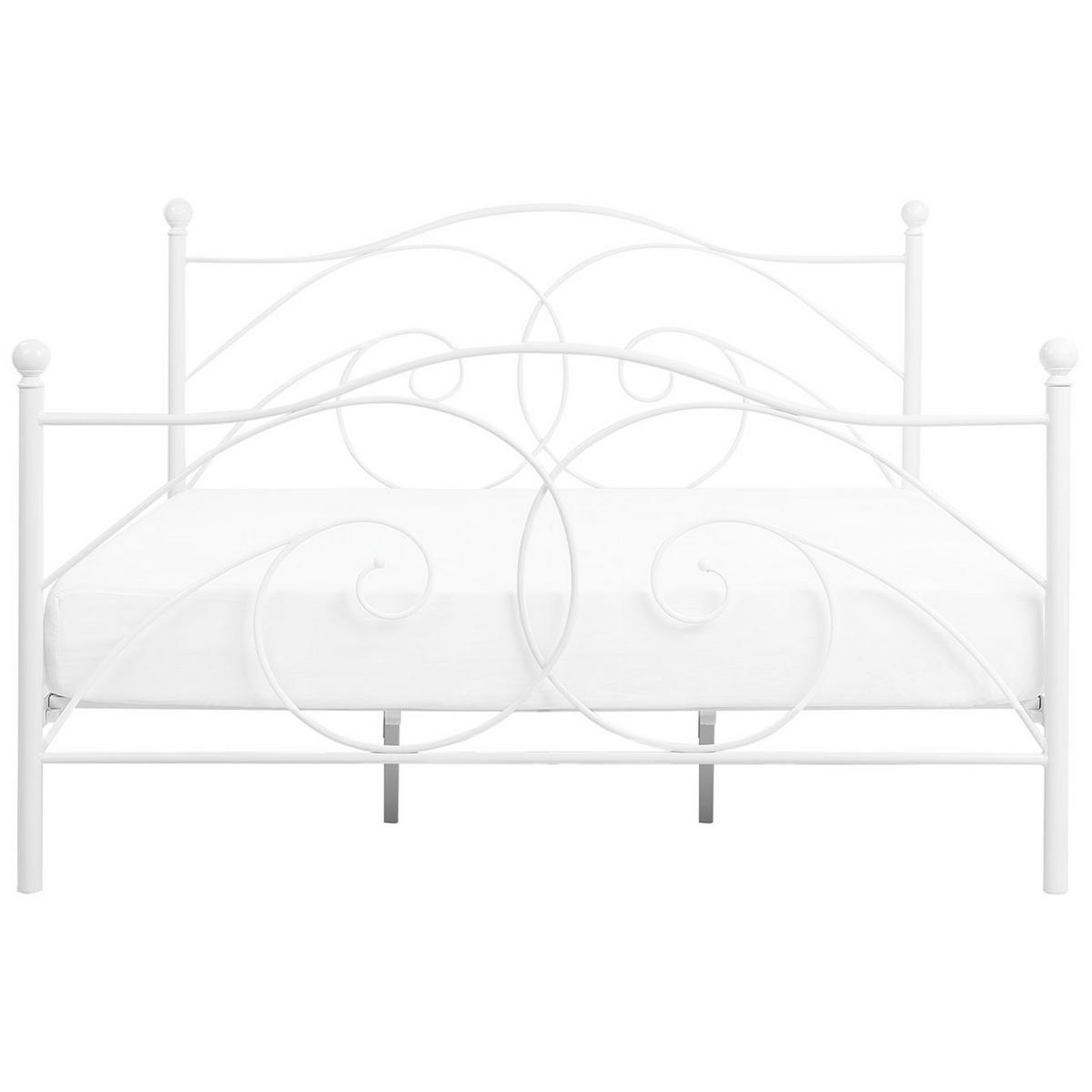 METALLBETT 180/200cm Weiß Dinard - Weiß, Metall (180/200cm) - Beliani