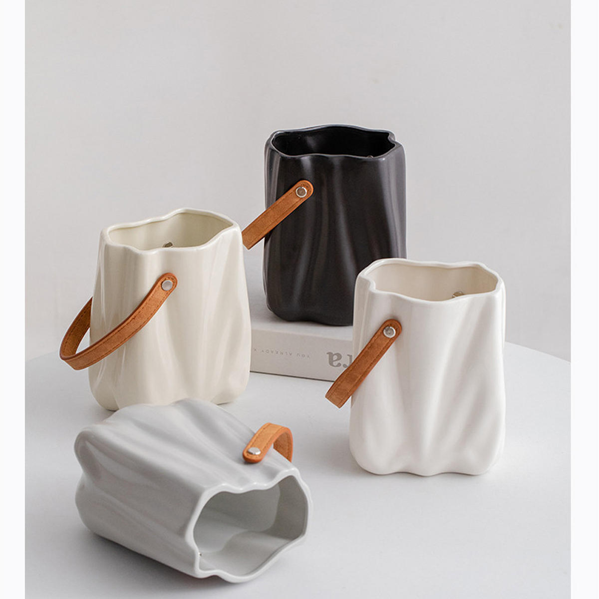 VASE 12,5 x 12,5 x 16 cm - Weiß, Keramik (16cm) - LIBRATON