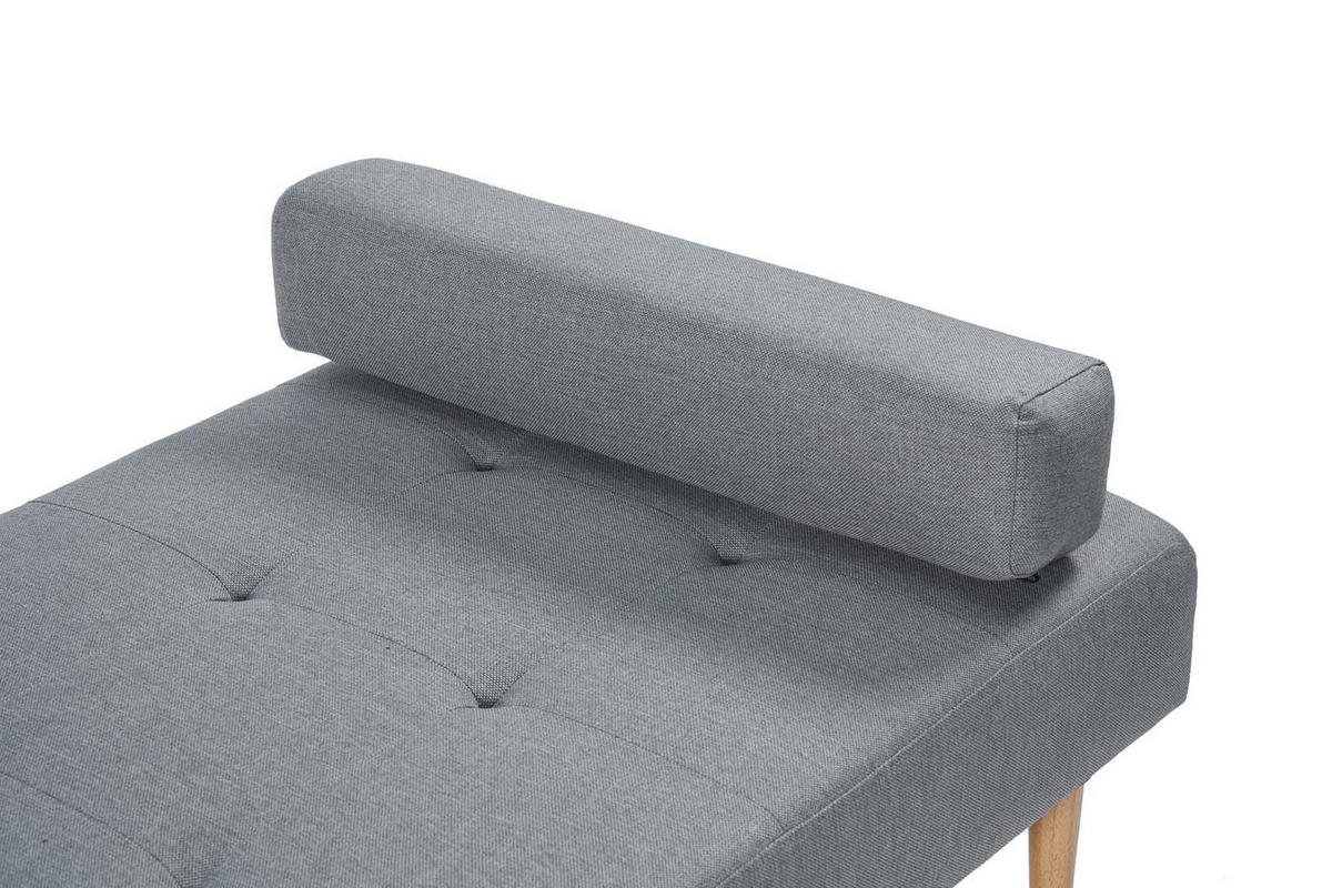 RÉCAMIERE Stoff grau - Grau, Textil (200/38/80cm) - ebuy24