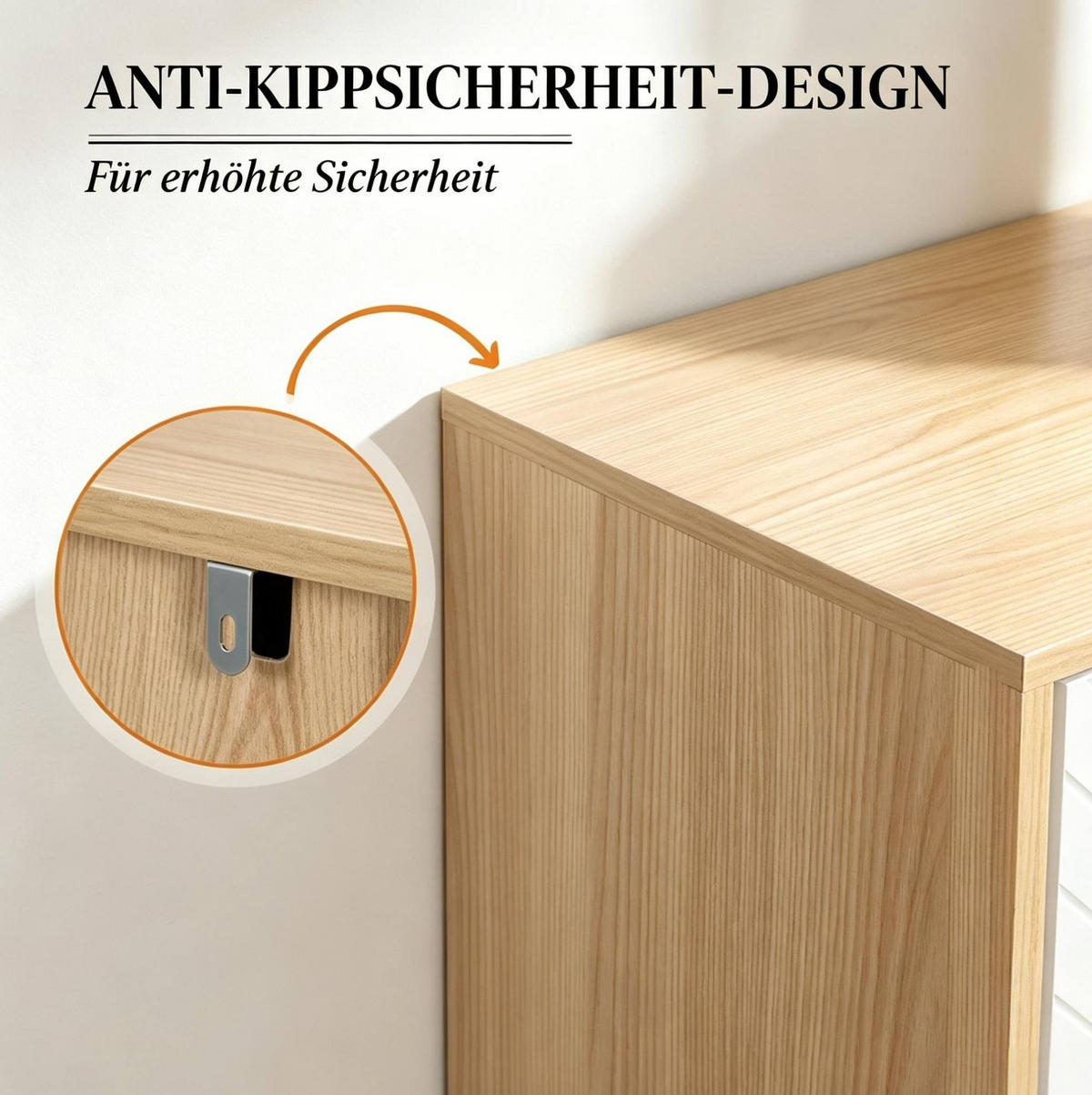 SIDEBOARD in Weiß 120x35x77,4 cm mit 2 Schränken und verstellbarem Einlegeboden - Weiß, Holzwerkstoff (35/77.4/120cm) - IVMEU