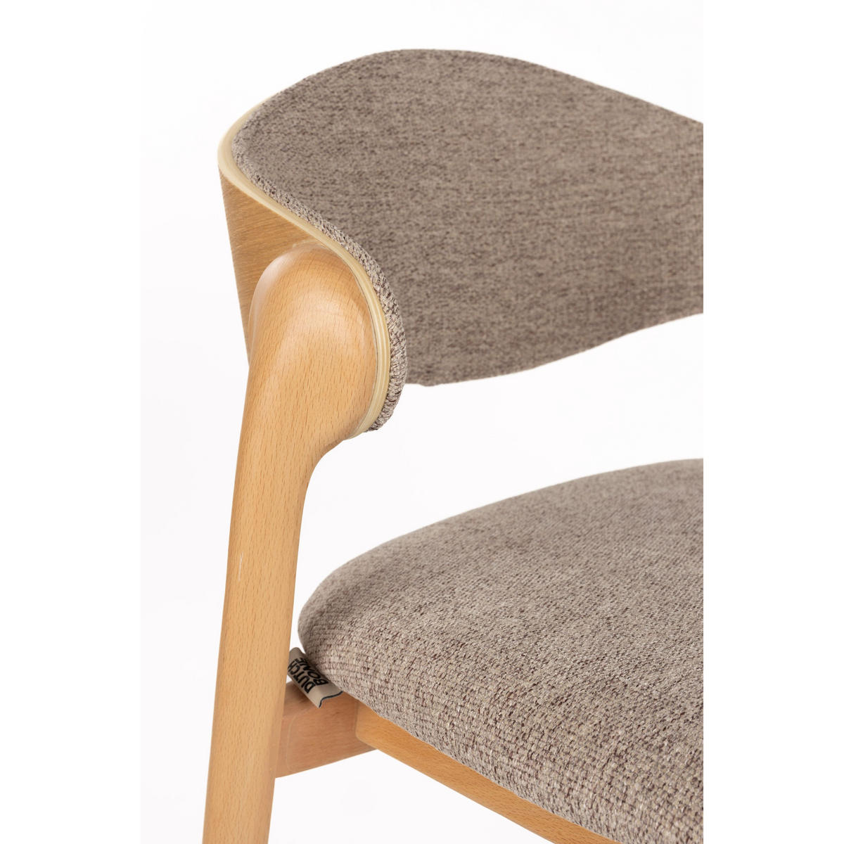 BARHOCKER Babington Rückenlehne 65 cm Naturel - 2 er Set - Beige, Holz (57.7/91.5/51.4cm) - Dutchbone