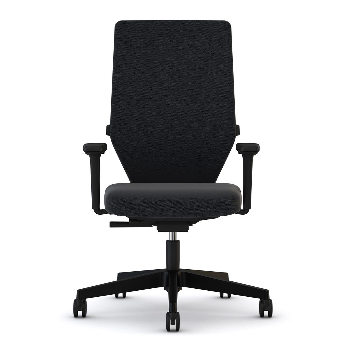 DREHSTUHL Bürostuhl Streamo mit Polsterrücken / Keine Schwarz Ergonomischer Polsterrücken - Schwarz, Textil (48/116/63.5cm) - ASSMANN