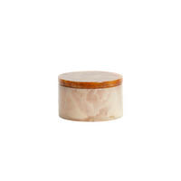 DEKO-DOSE Kelimutu Weiß Ø19/11,5 cm - Bernsteinfarben, Kunststoff (19/11.5/19cm) - Light & Living