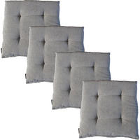 STUHLKISSEN 4er Set New Wave - Taupe, Textil (40/40/4cm) - Yve! decoration