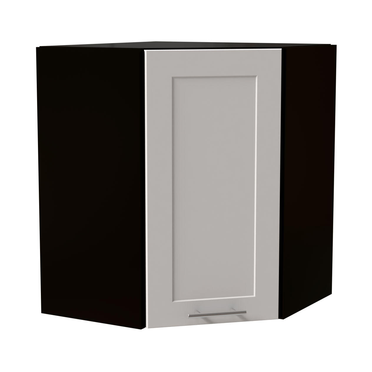 ECKHÄNGESCHRANK Oslo W10/60 Schwarz / Weiß Matt 60 / 60 / 72cm - Schwarz/Weiß, Holz/Holzwerkstoff (60/72/60cm) - Feldmann-Wohnen