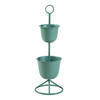PFLANZENSTÄNDER Alphen - Grün, Metall (26/76.5cm) - [en.casa]