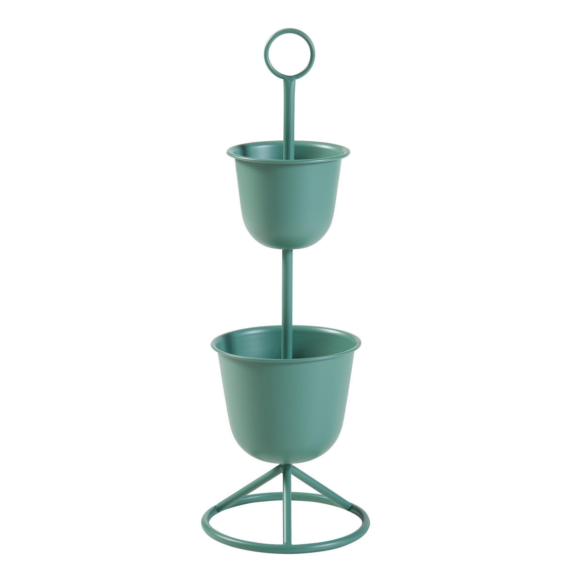 PFLANZENSTÄNDER Alphen - Grün, Metall (26/76.5cm) - [en.casa]