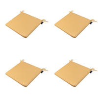 SITZKISSEN Napels - Gelb - 40/40/4,5 cm - 4er-Set - Gelb, Textil (40/4/40cm) - Madison