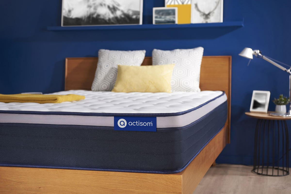 MATRATZE Actiflex max Taschenfederkern und Memory-Schaum 105 x 190 cm h3 - Weiß, Textil (105/190cm) - ACTISOM