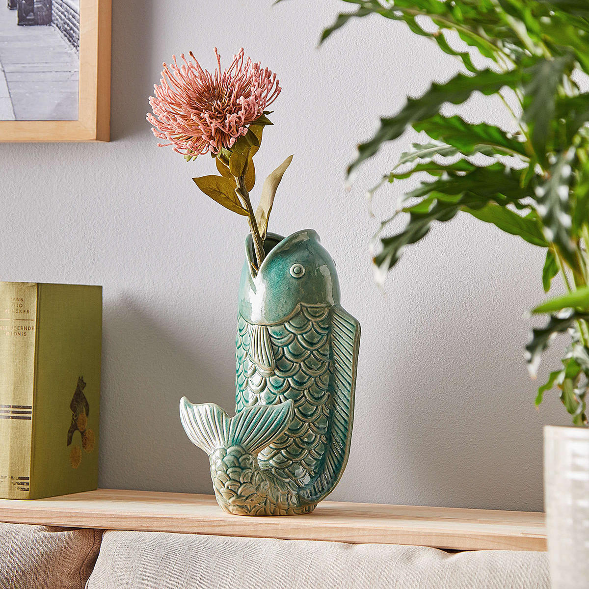 VASE Koi - Grün, Keramik (26cm) - Butlers