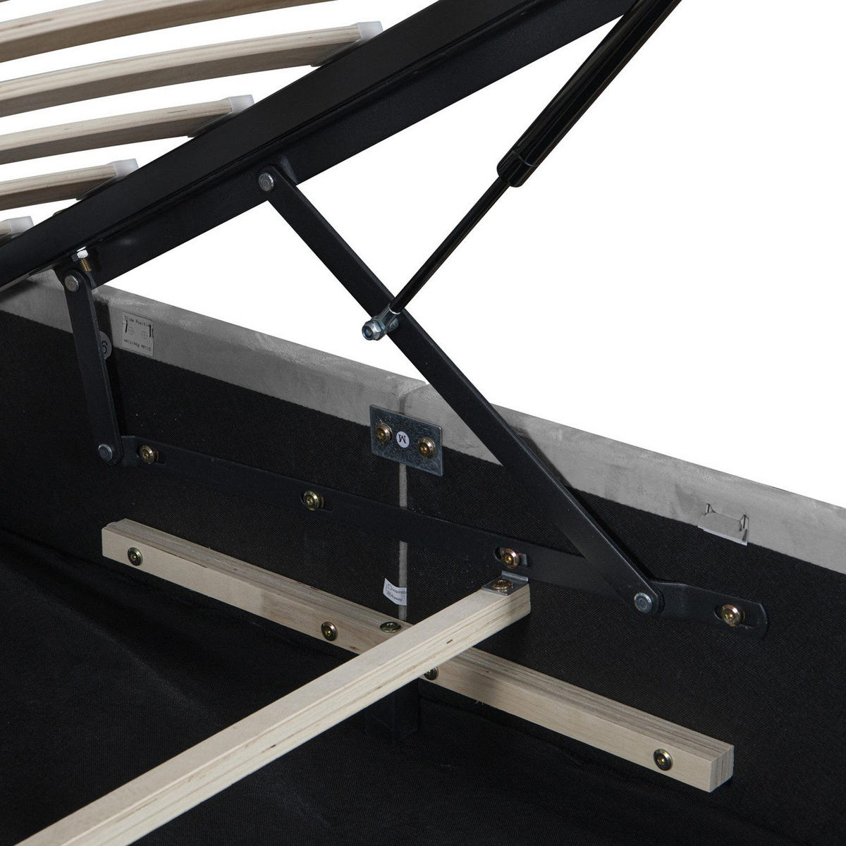 POLSTERBETT 90/200 cm in Grau Samt mit Bettkasten, hydraulischem Doppelhub-System und Lattenrost - Grau, Holzwerkstoff/Textil (90/200cm) - CHICFURN