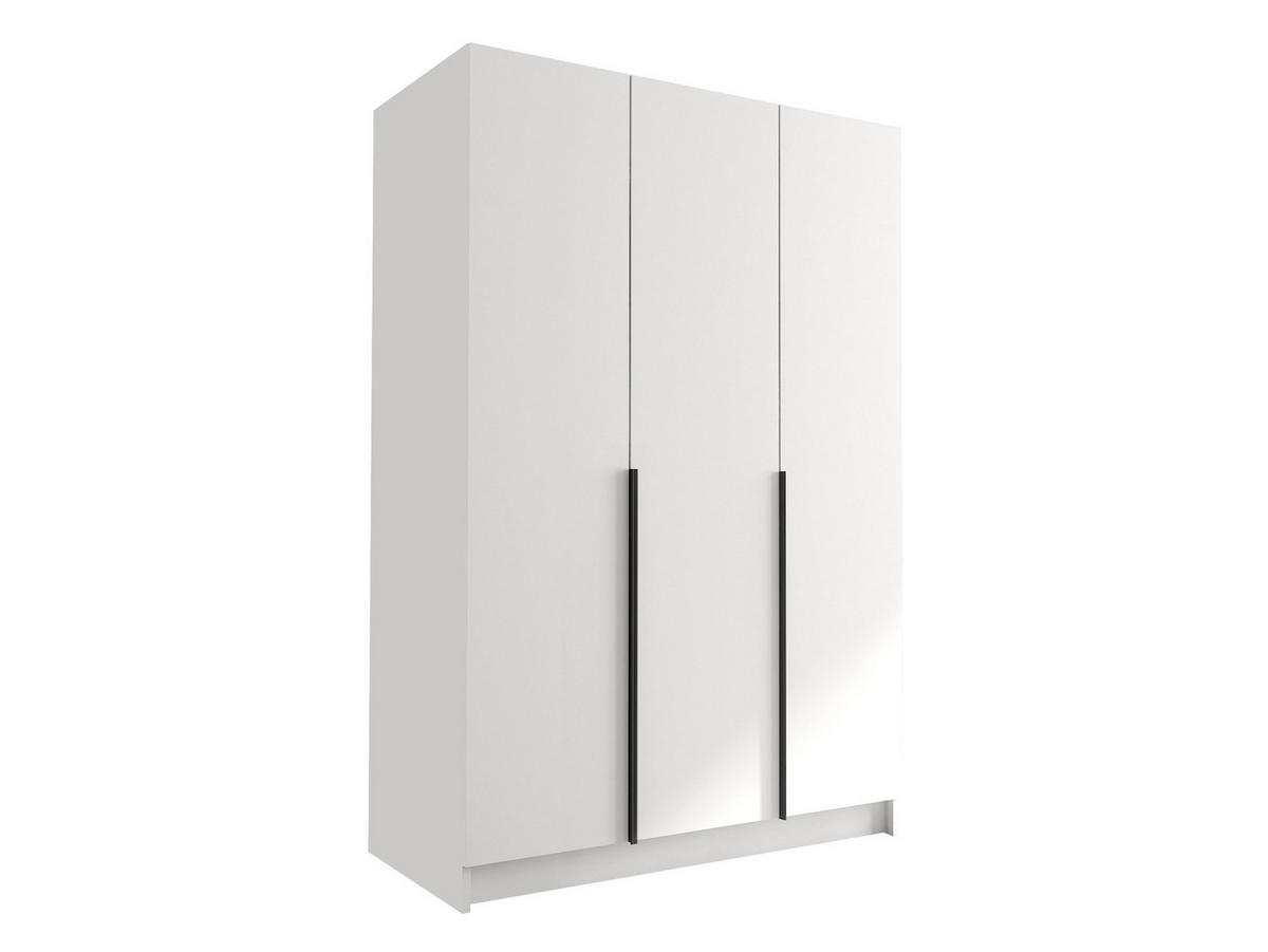 KLEIDERSCHRANK Calia I - Schwarz/Weiß, Holzwerkstoff/Metall (150/215/58cm) - MIRJAN24