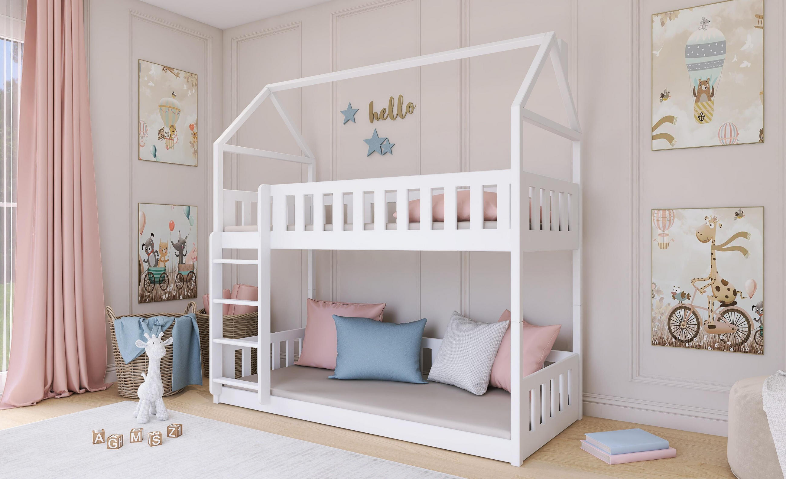 HAUSBETT WEIß - Weiß, Holz (90/200cm) - FURNLUX