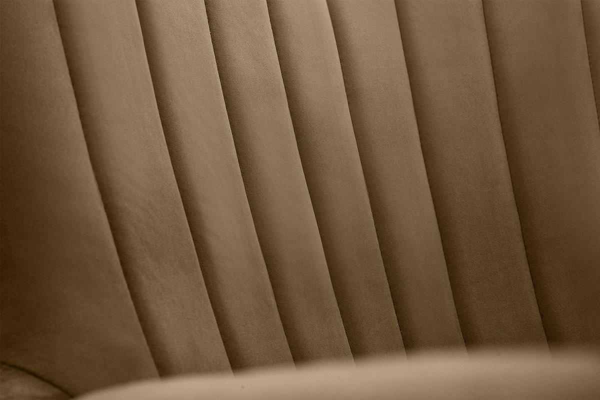 OHRENSESSEL GADI Velourstoff, Beige - Beige/Schwarz, Holz/Textil (76/100/78cm) - KONSIMO®