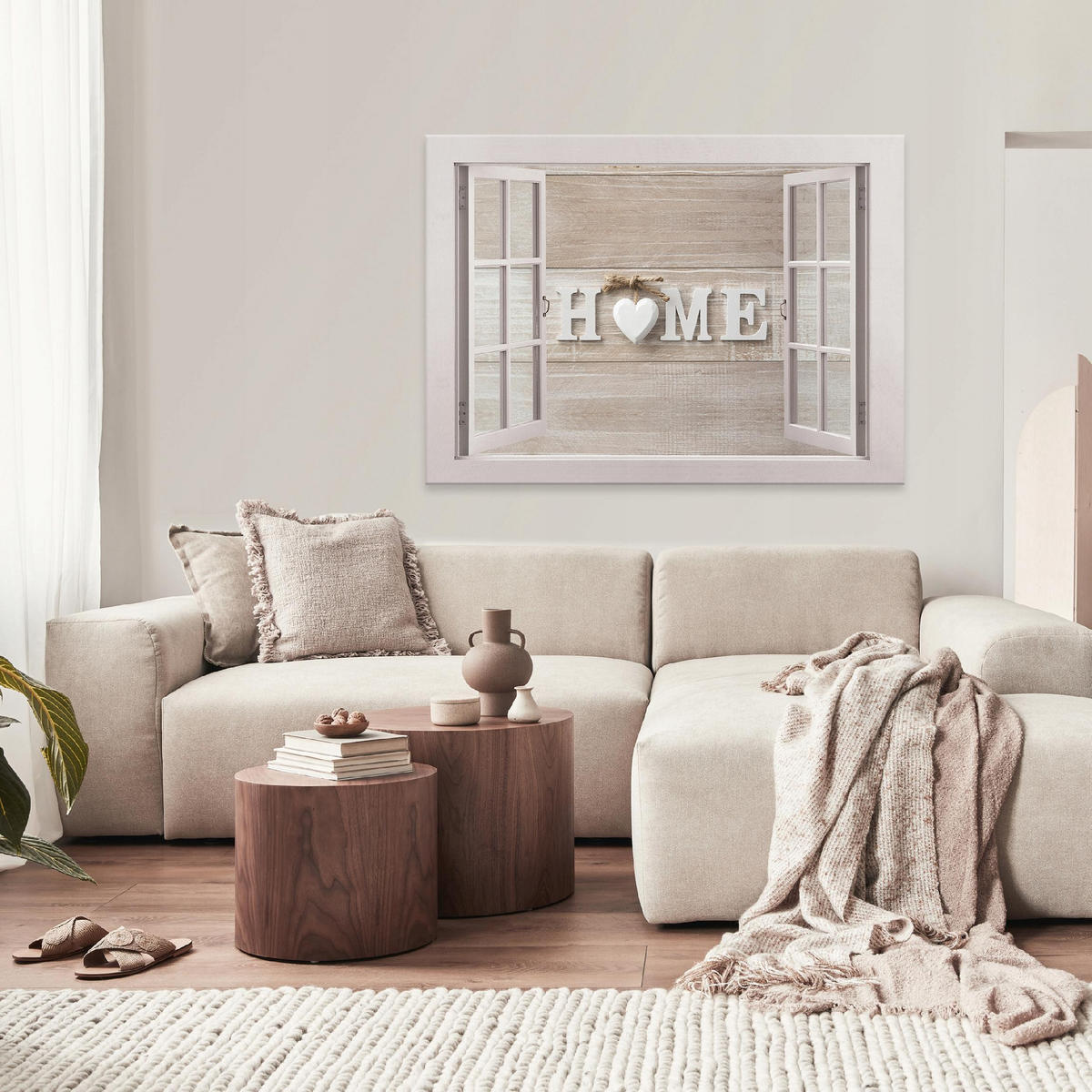 BILDER auf Leinwand Home Modern 80x60 - Multicolor, Holzwerkstoff (80/60cm) - Wallarena