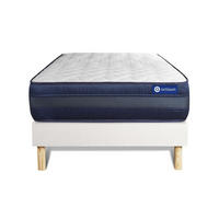 BETT Actimemo tech Memory-Schaum 90 x 200 cm h4 - Kit Bettgestell Weiß - Beige/Weiß, Holz (90/200cm) - ACTISOM