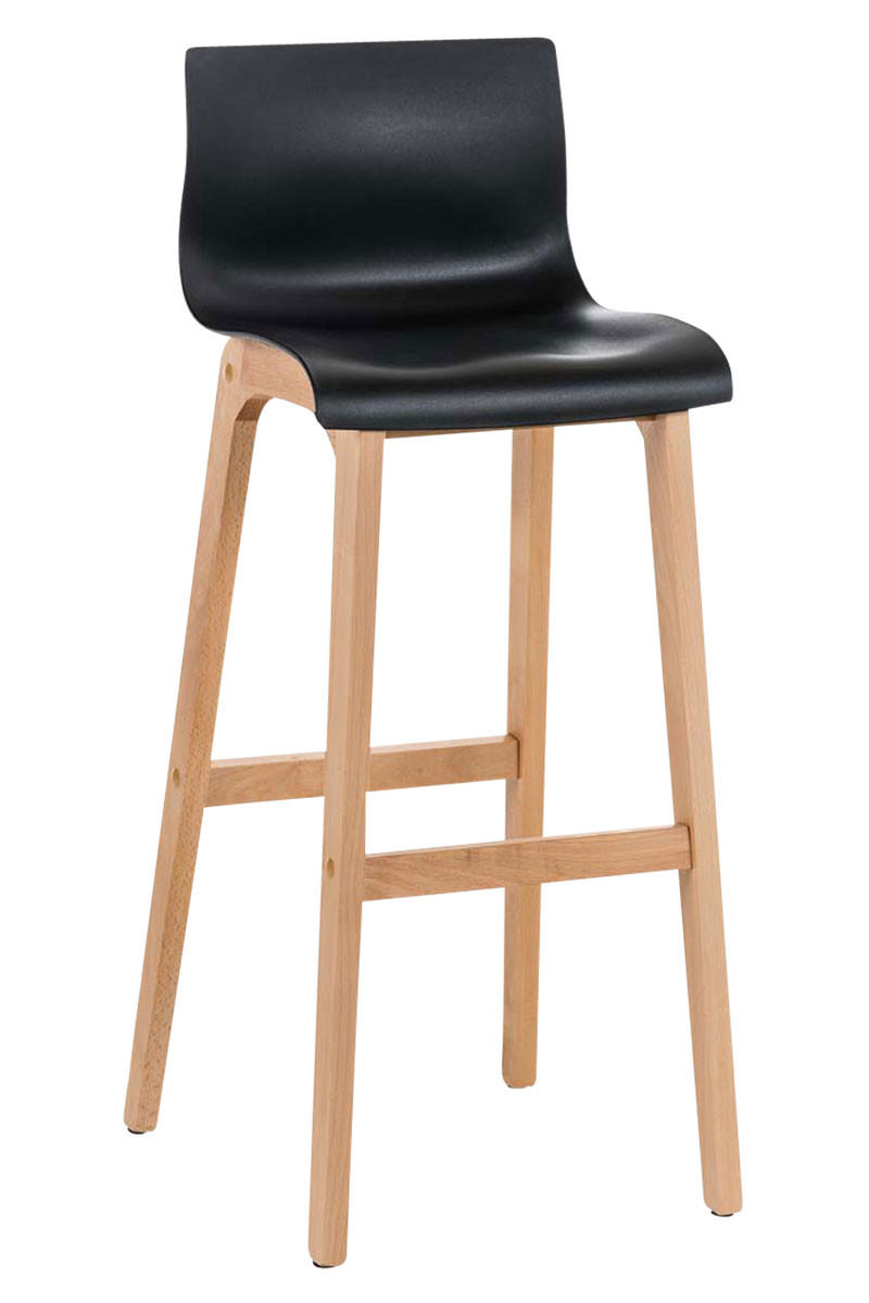 BARHOCKER DELHI Schwarz Holz - Schwarz, Holz (41/101/46cm) - DELUKE