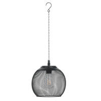 SOLAR-HÄNGELEUCHTE Netzoptik schwarz Ø18x54cm Metall Outdoor-Leuchte - Schwarz, Metall (18/18/54cm) - Northpoint