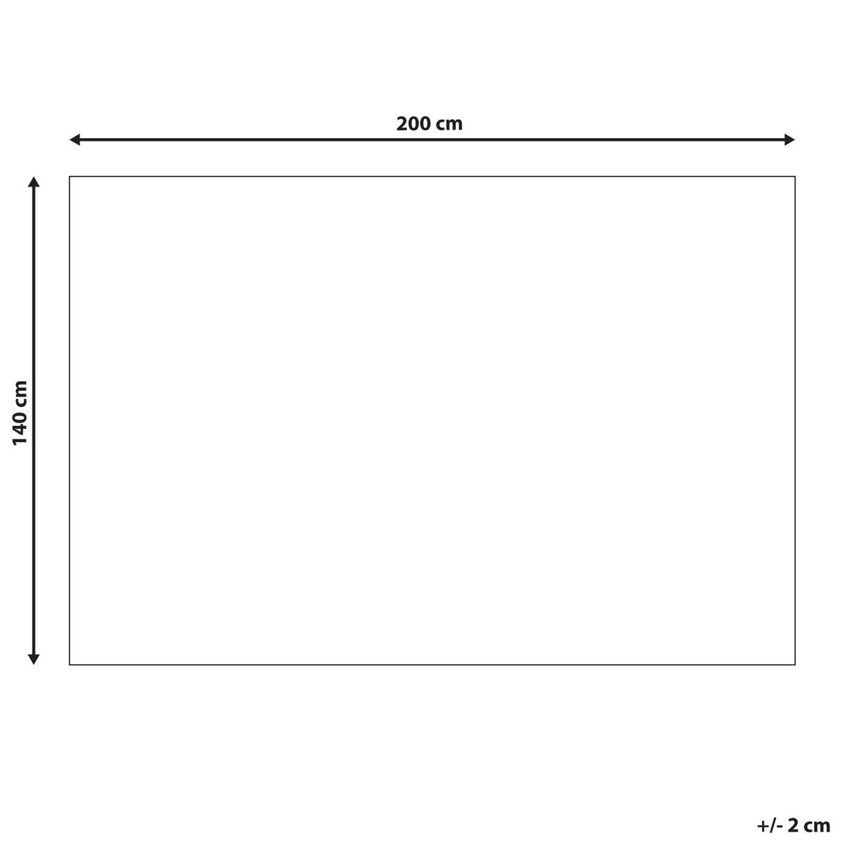 KURZFLOR-TEPPICH Vekse 200/140 cm - Blau, Naturmaterialen (140/200cm) - Beliani