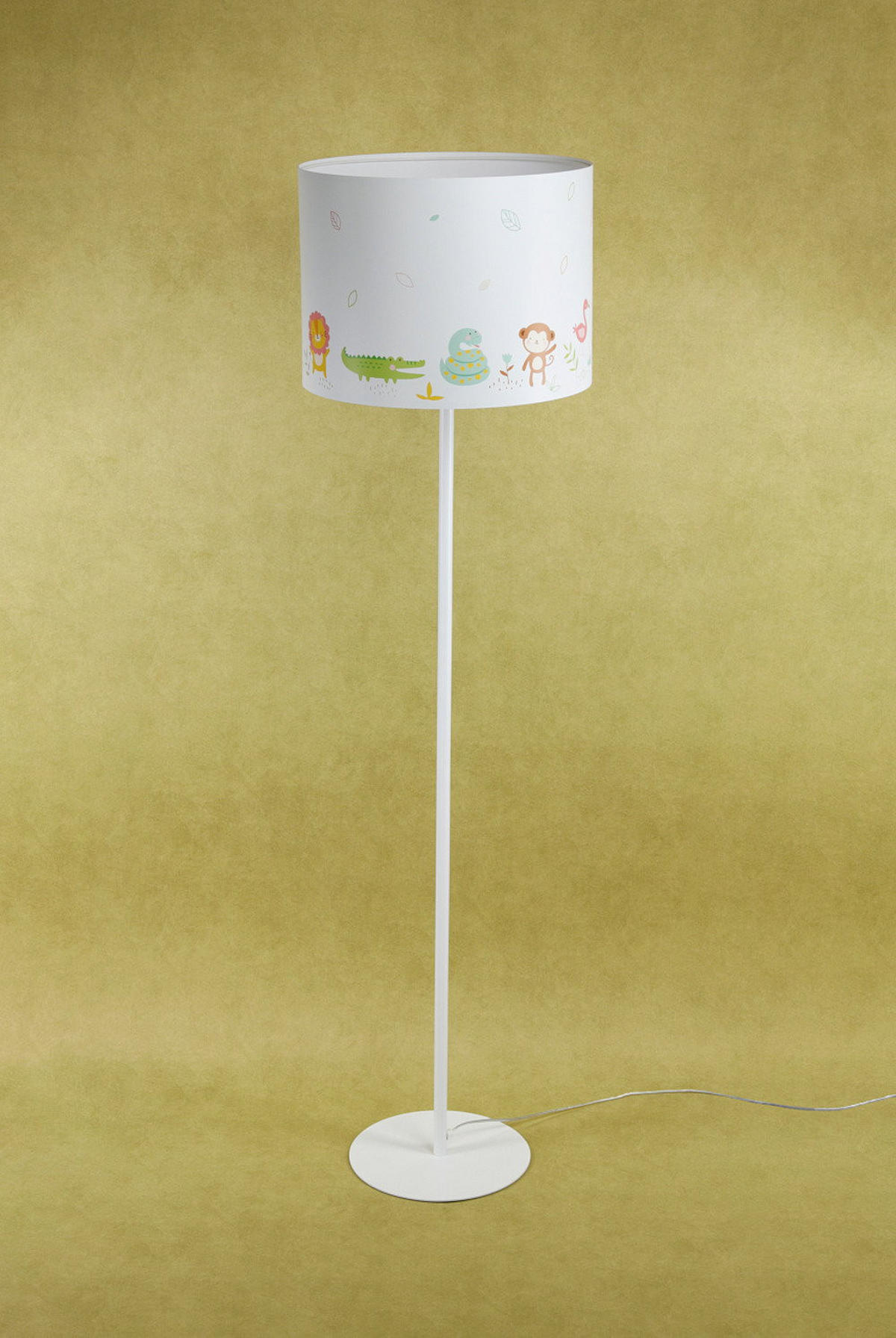 STEHLAMPE Bunt 40/30 cm - Multicolor/Weiß, Kunststoff (30/3.8/30cm) - ONZENO