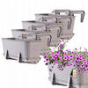 BALKONKASTEN mit Griffen, Beige, 40 cm, 4 Stk. - Beige, Kunststoff (17/40cm) - KADAX