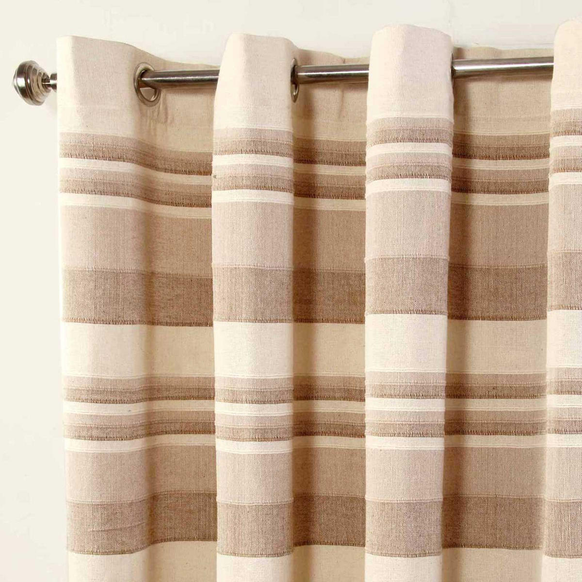ÖSENVORHANG Morocco blickdicht 2er-Set, 167/228 cm - Beige, Textil (167/228cm) - Homescapes